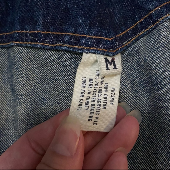 Erza Fitch - Vintage Jean Jacket Faux Fur Collar - Picture 15 of 16